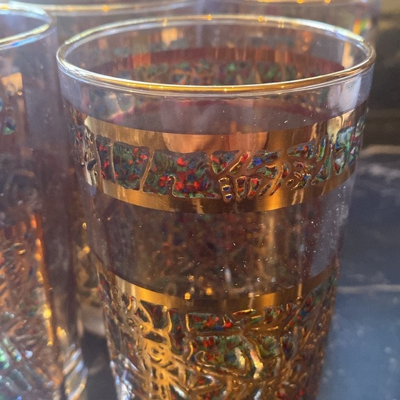8 Vintage Dominion Glass Company  Gold Rimmed Glass Tumblers. Made in Canada - Picture 15 of 17